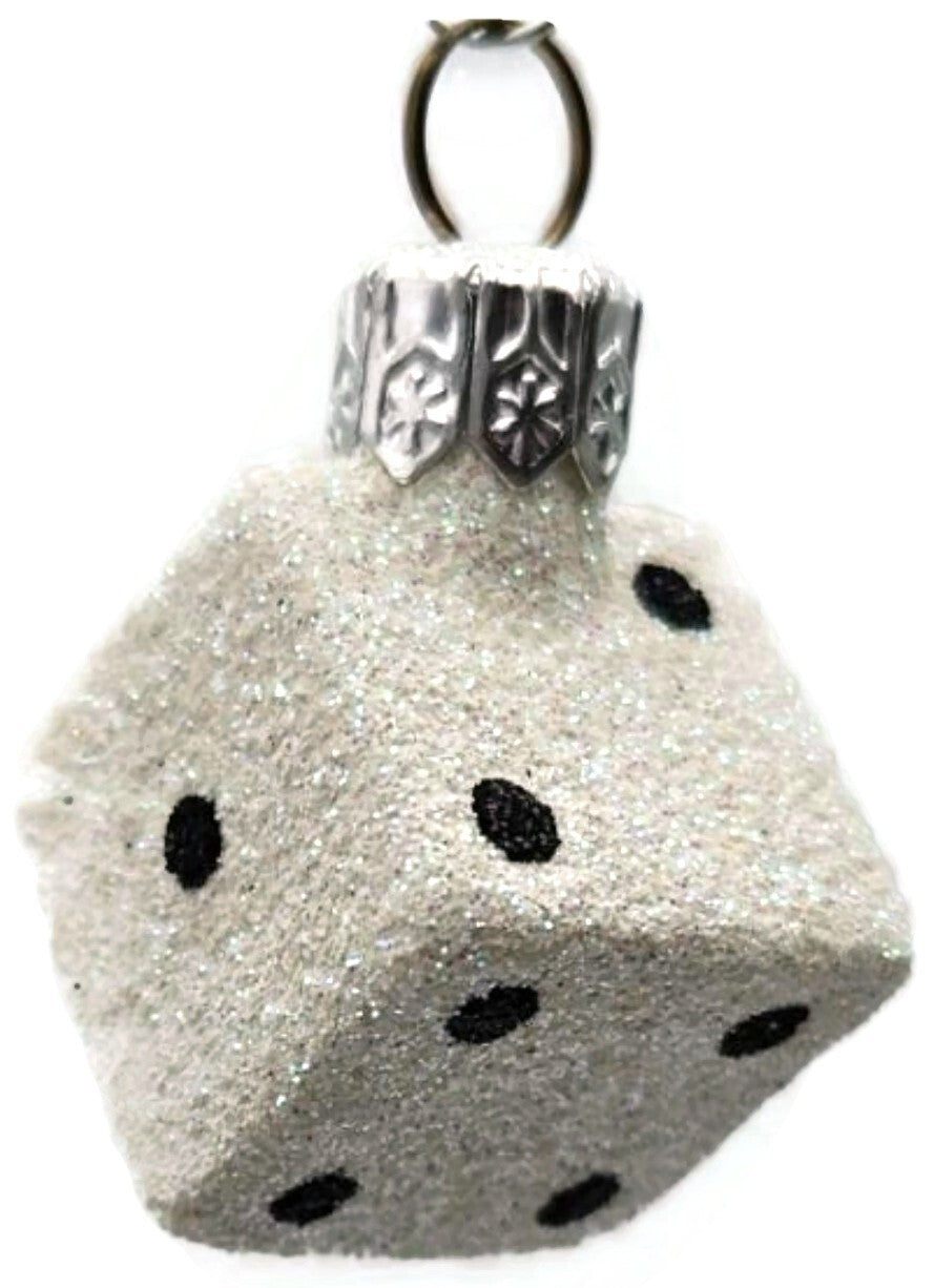 Patricia Breen Dice Pair Black and White 2 Part Mini Christmas Ornament 2377GIFT18