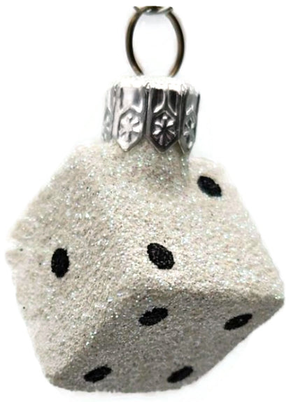Patricia Breen Dice Pair Black and White 2 Part Mini Christmas Ornament 2377GIFT18
