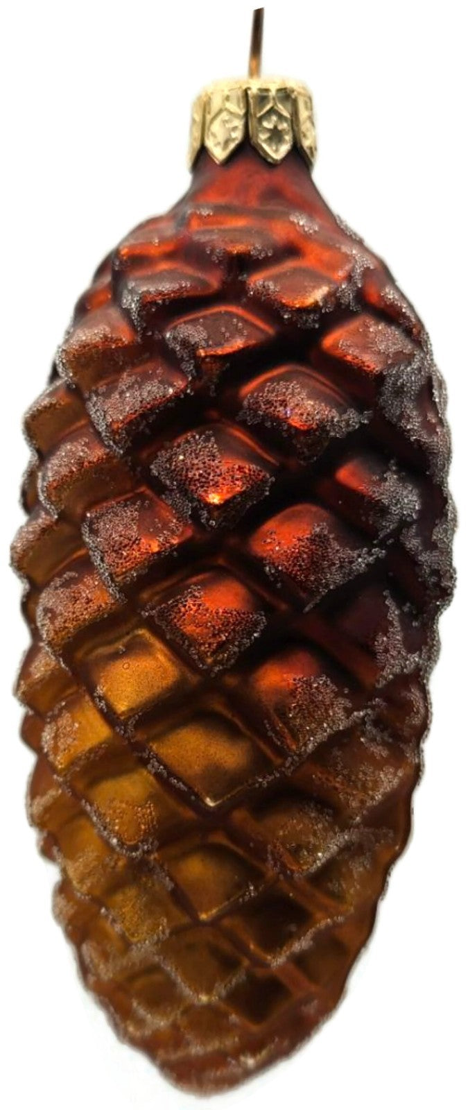 Christopher Radko Forest Frost Brown Pinecone Christmas Tree Ornament 98-496-02