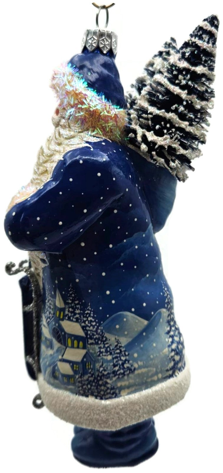Patricia Breen Oakley Claus Blue Midnight Sleigh Christmas Tree Ornament 34326