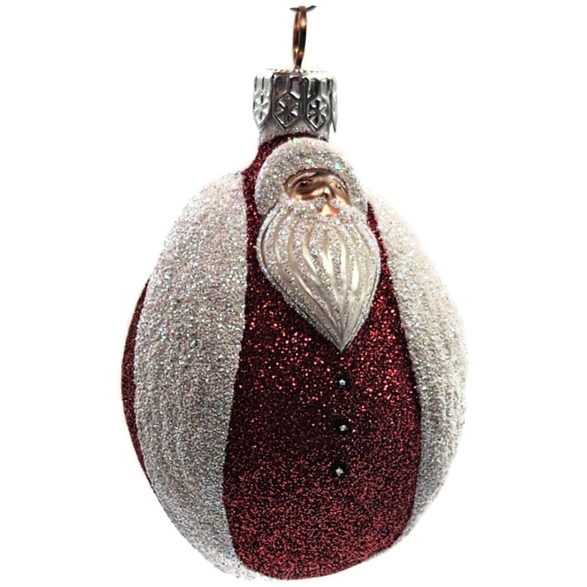Patricia Breen Santa Ladybug White Red Glittered Christmas Tree Ornament 21332