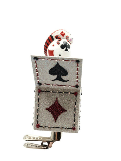Patricia Breen Pop Goes the Chameleon Card Suits Clip On Christmas Ornament 27823