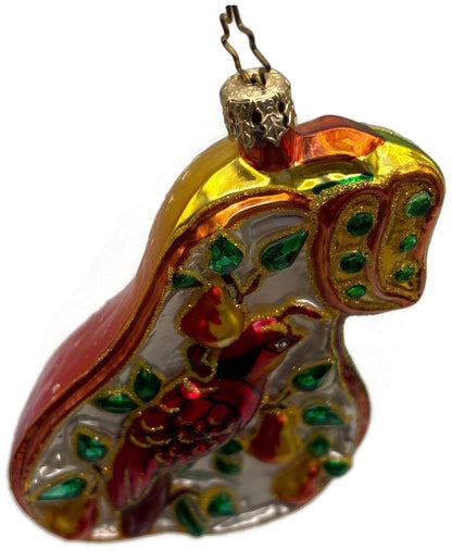 Christopher Radko Partial To Pears Bird Pear Glass Christmas Ornament 10127398