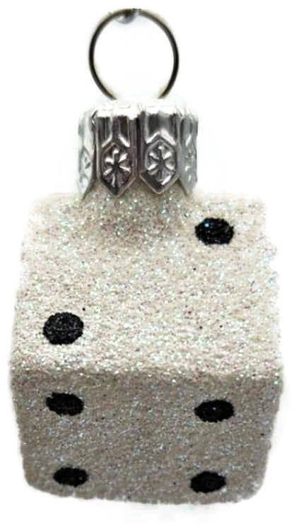Patricia Breen Dice Pair Black and White 2 Part Mini Christmas Ornament 2377GIFT19