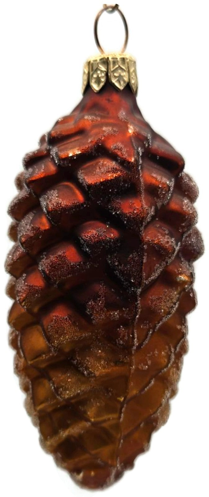 Christopher Radko Forest Frost Brown Pinecone Christmas Tree Ornament 98-496-03