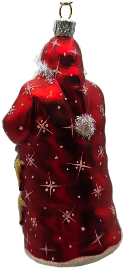 Patricia Breen Everyone Can Lead Red Santa Reindeer Christmas Ornament 26092