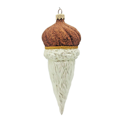 Patricia Breen Minsk Santa Claus Copper Glitter Christmas Holiday Ornament 96354