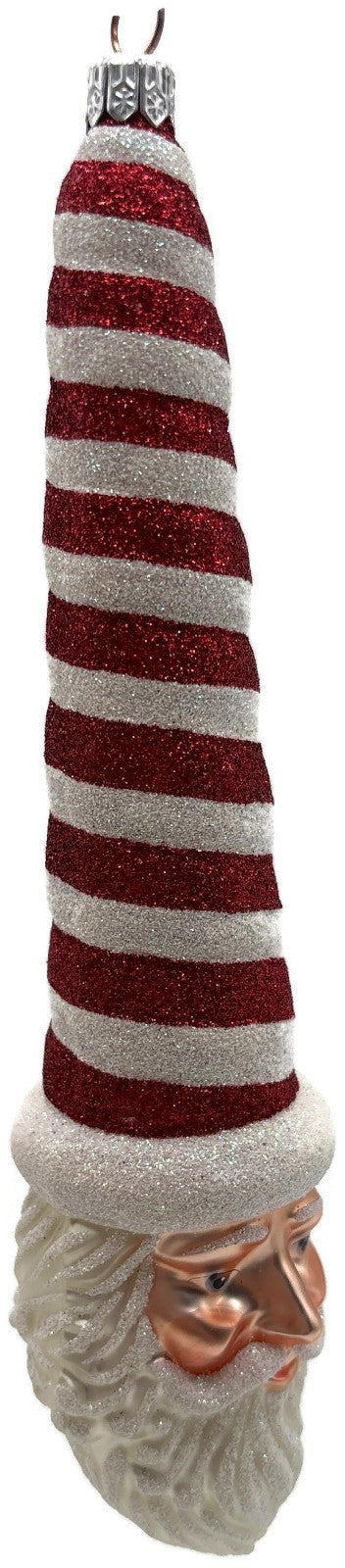 Patricia Breen Sucre Santa Red White Peppermint Striped Christmas Ornament 20384