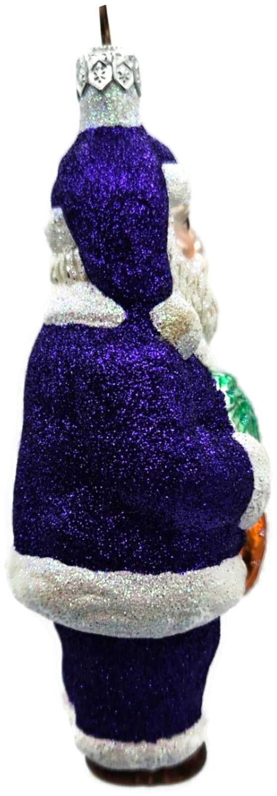 Patricia Breen A Snack For Rudolph Purple Glitter Santa Christmas Ornament 96442