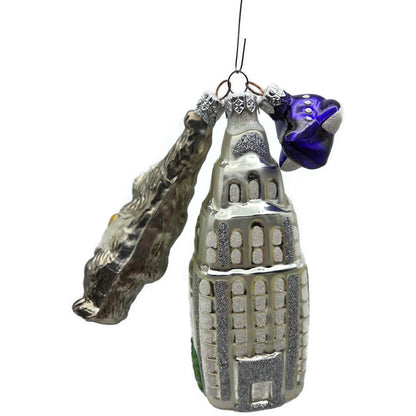 Patricia Breen Manhattan Ape Pearl Purple Plane 2 Part Christmas Ornament 98281
