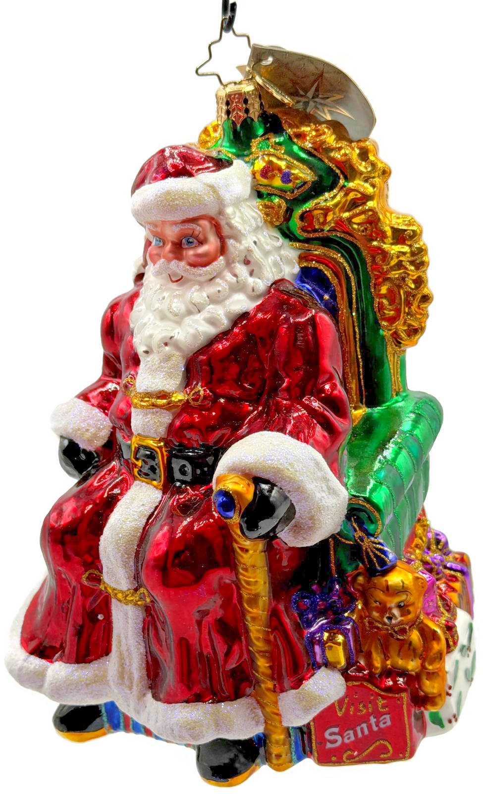 Christopher Radko Worth The Wait Sitting Santa Claus Christmas Ornament 10165178
