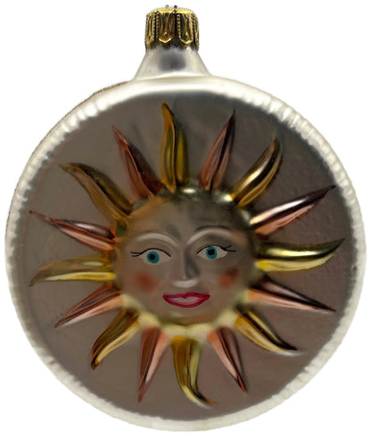 Christopher Radko 1993 Sunny Side Up Celestial Sun Glass Ornament 93 103 00
