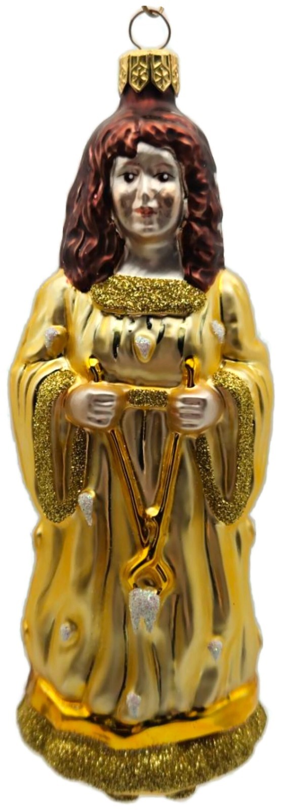 Patricia Breen Saint Appolonia Gold Glass Dentist Patron Christmas Ornament 97350