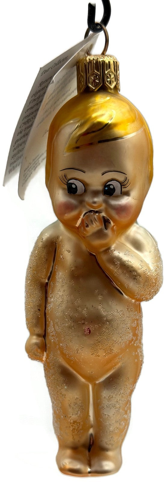 Christopher Radko Babykins Gold Kewpie Cherub Christmas Tree Ornament 97-451-011