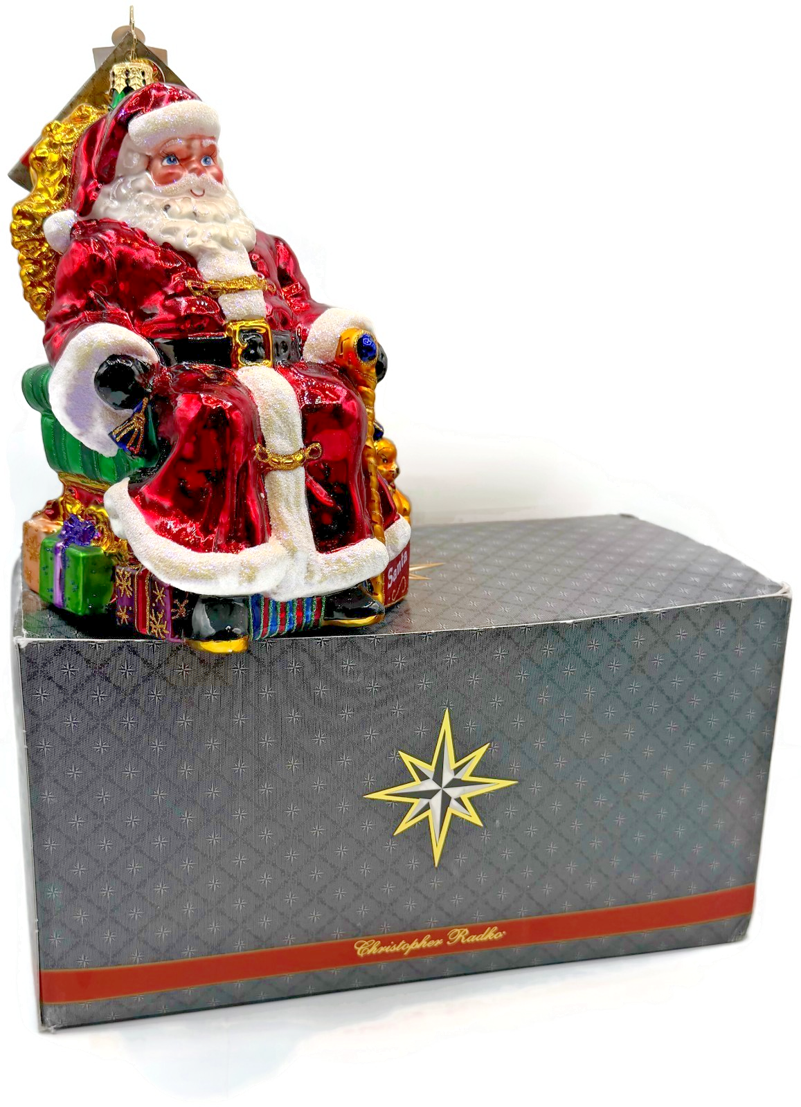 Christopher Radko Worth The Wait Sitting Santa Claus Christmas Ornament 101651714