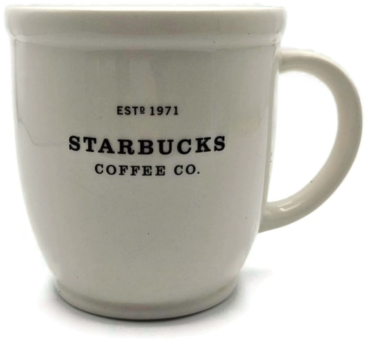 Starbucks 2007 Abbey Collection Black White Ceramic Coffee Mug 18 oz EST 19710
