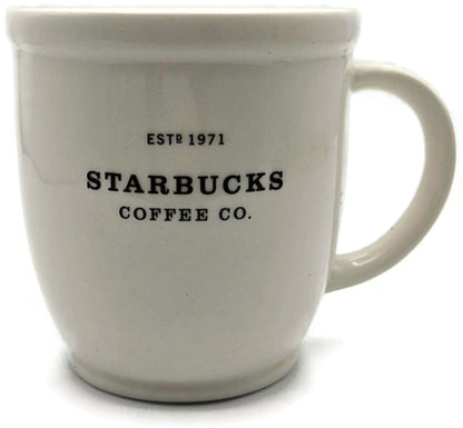 Starbucks 2007 Abbey Collection Black White Ceramic Coffee Mug 18 oz EST 19710