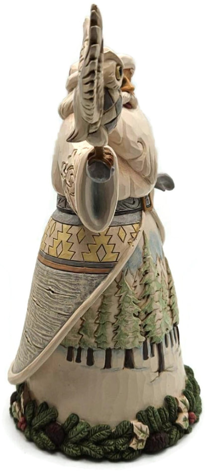 Jim Shore Santa's Woodland Messenger Owl White Resin Enesco Christmas Figurine3