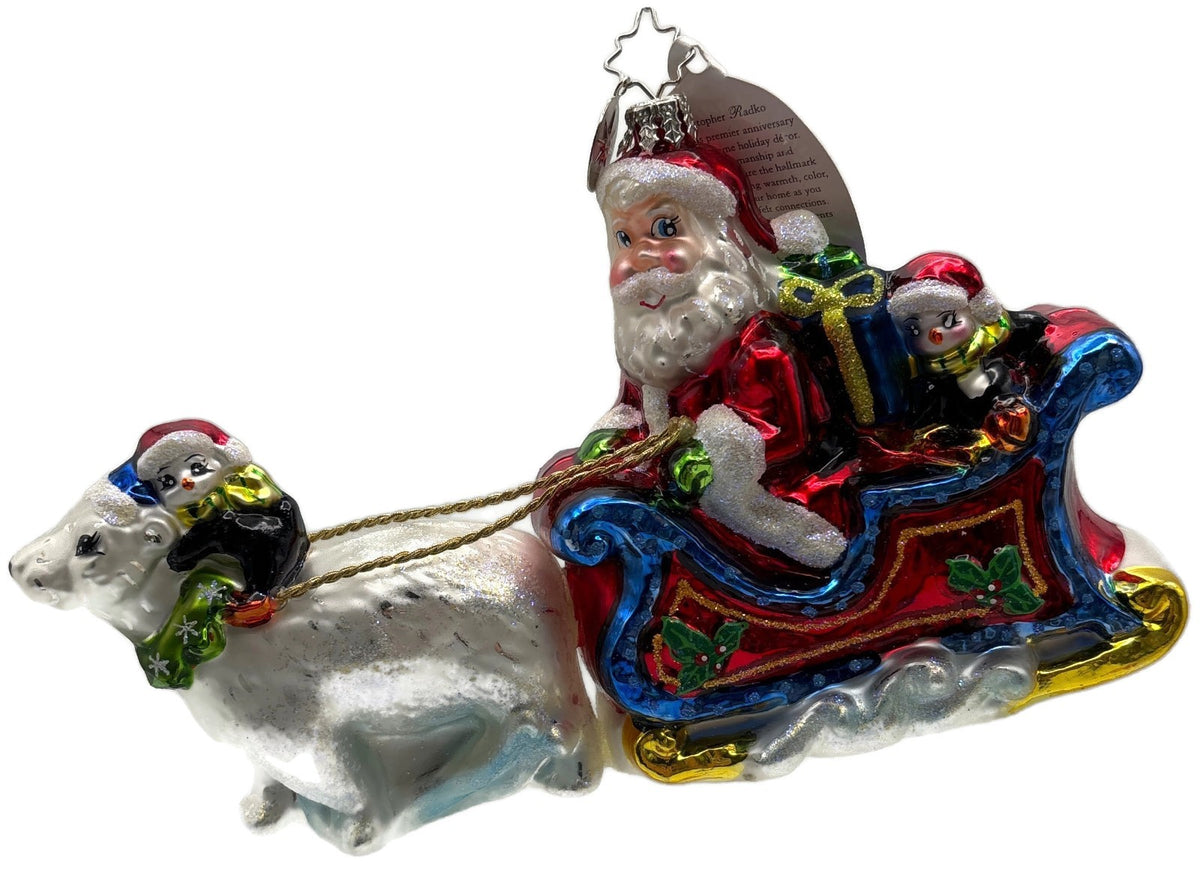 Christopher Radko Nordic Rider Santa 20th Anniversary Ornament 2005 10111872
