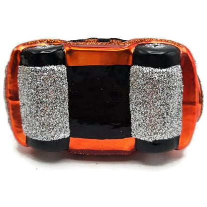 Patricia Breen Miniature Taxi Orange Car Pumpkin Glass Halloween Ornament 23739