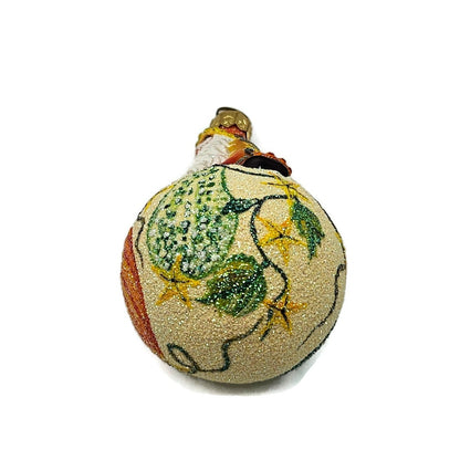 Patricia Breen Snow Frolic Sumptuous Gourd Santa Claus Glass Fall Ornament 23516