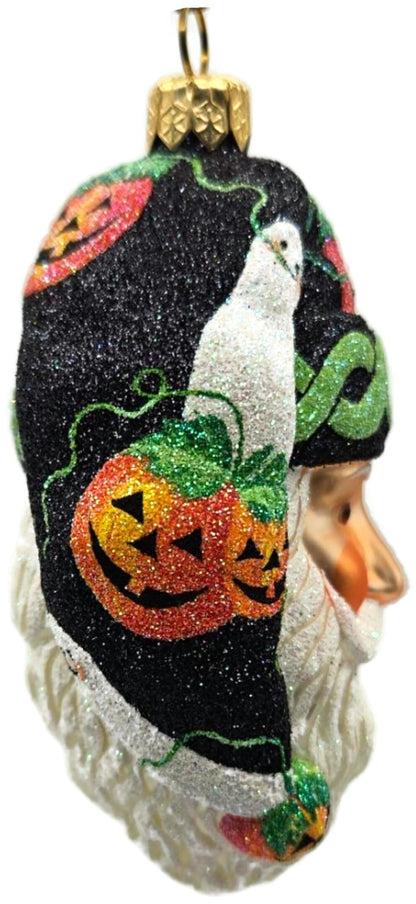 Patricia Breen Sparkle Plenty Halloween Santa Pumpkin Ghost Glass Ornament 23522