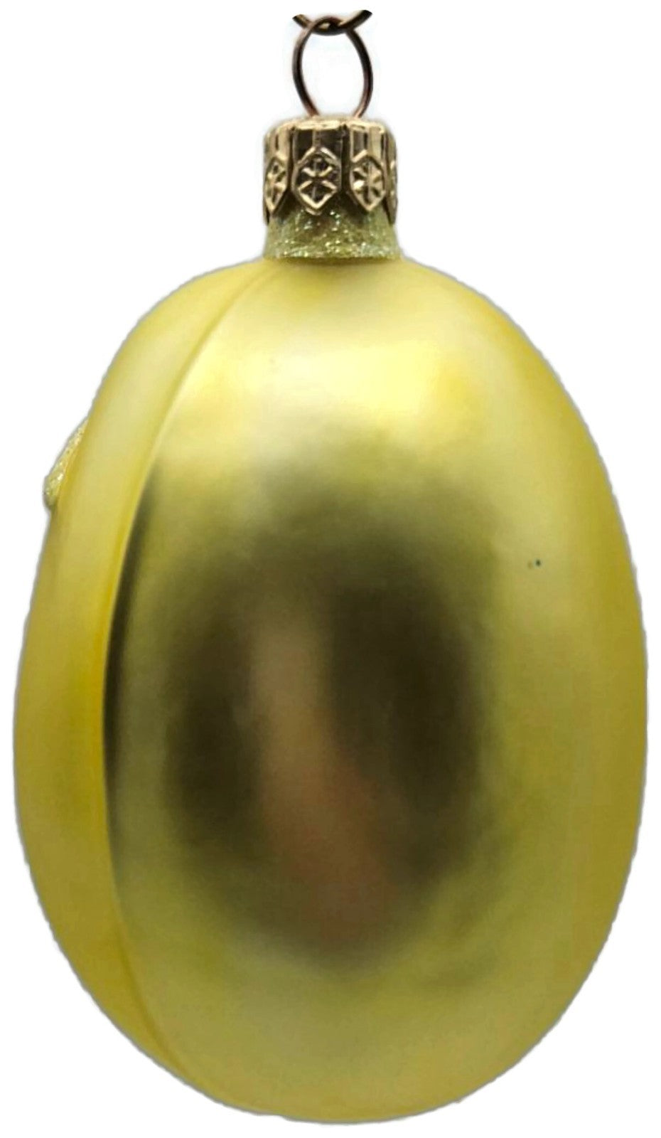 Patricia Breen Jelly Bean Santa Claus Yellow Matte Christmas Tree Ornament 99165
