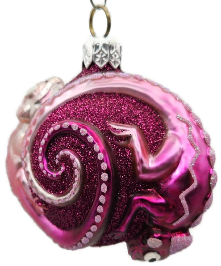 Patricia Breen Once Again for James Fuchsia Chameleon Christmas Ornament 26691