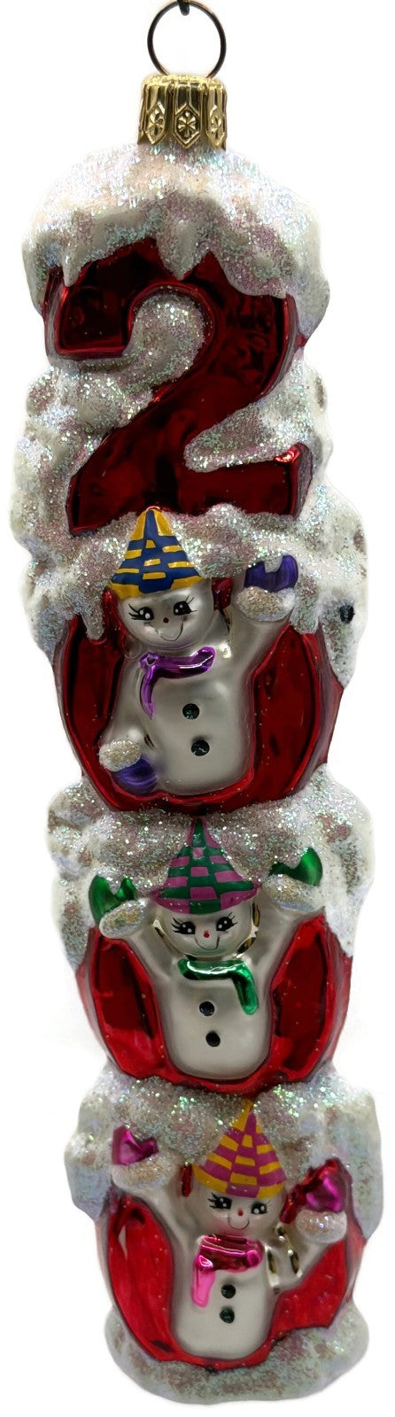 Christopher Radko Millennium Magic 2000 Snowman Christmas Tree Ornament 99 310 09