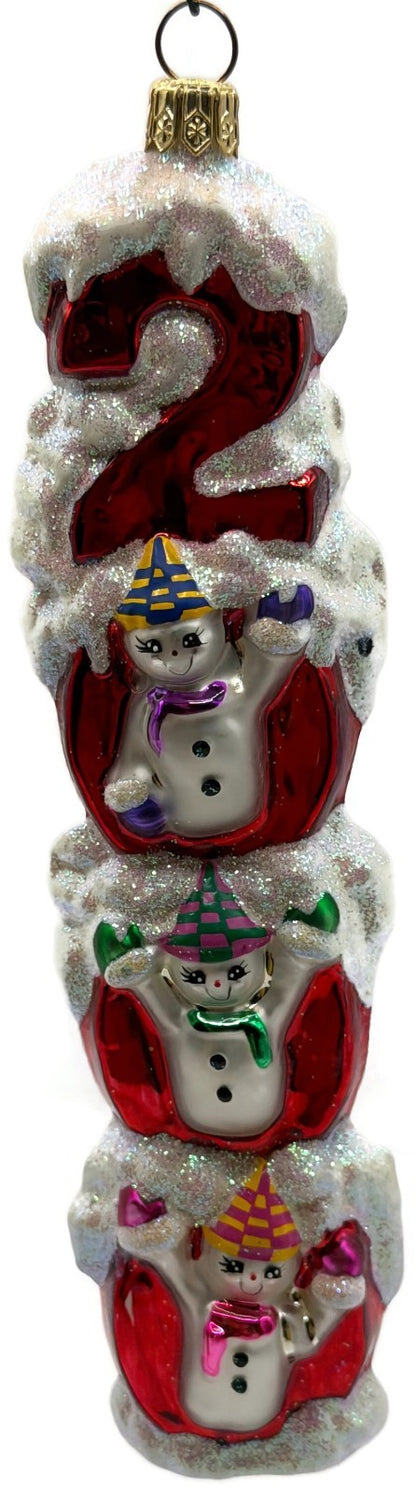 Christopher Radko Millennium Magic 2000 Snowman Christmas Tree Ornament 99 310 09
