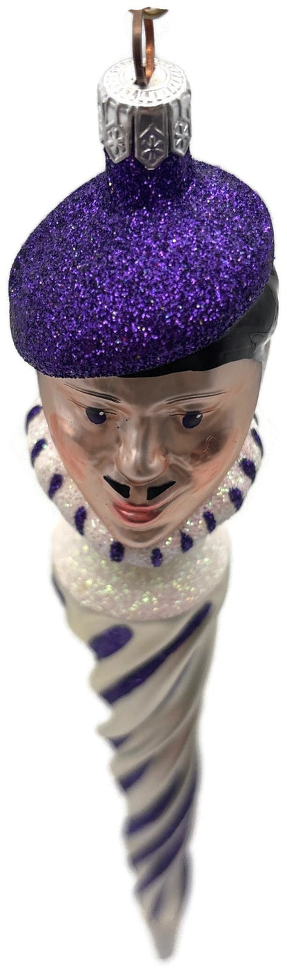 Patricia Breen 1997 French Twist Pearl Purple Glittered Stripes Pearl Tip 95529