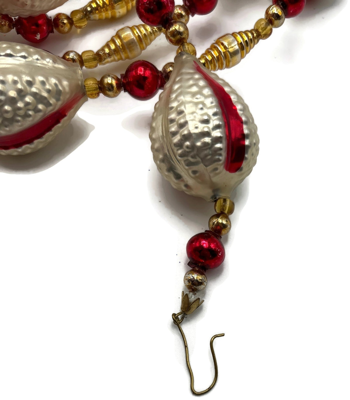 Christopher Radko Twelfth Night Beaded Silver Gold Christmas Garland 92 231 07