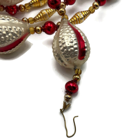 Christopher Radko Twelfth Night Beaded Silver Gold Christmas Garland 92 231 07