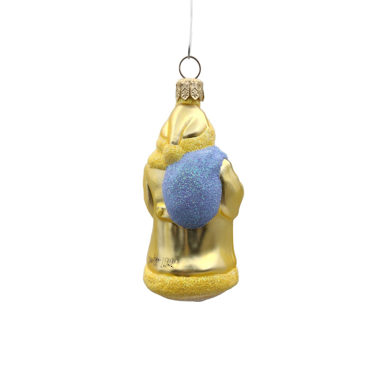 Patricia Breen Miniature Santa Claus and Teddy Yellow Christmas Ornament 99536