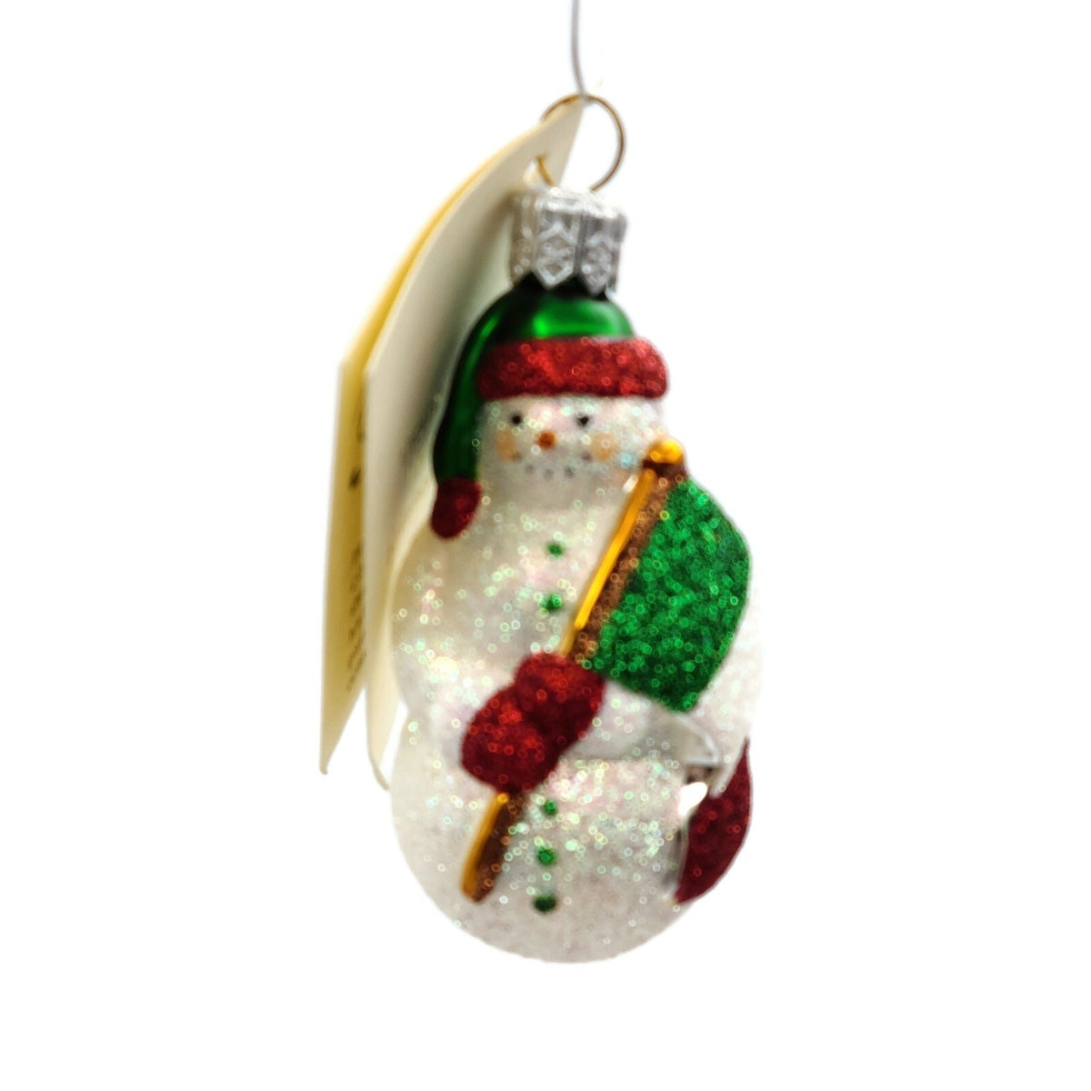 Patricia Breen Miniature Bunker Hill Snowman Green Flag Patriotic Ornament 23295
