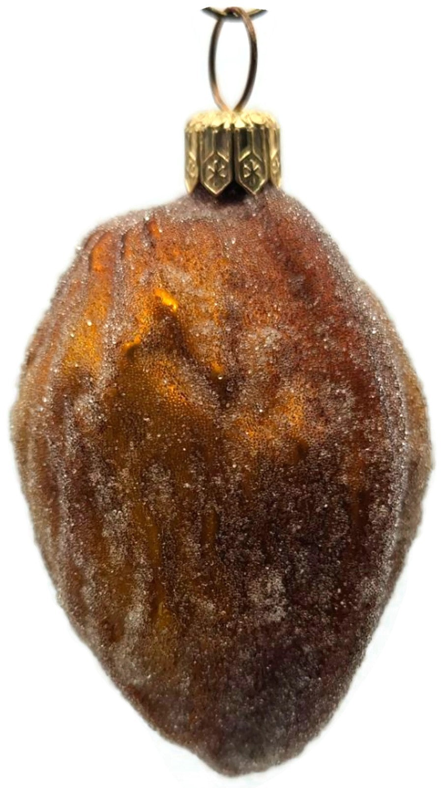 Christopher Radko Sugared Walnut Glitter Glass Christmas Tree Ornament 98-464-07