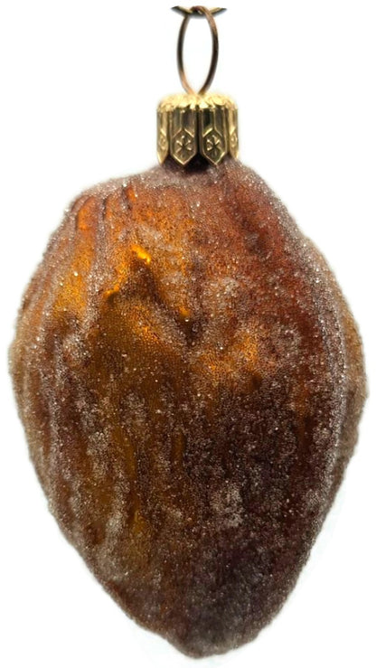 Christopher Radko Sugared Walnut Glitter Glass Christmas Tree Ornament 98-464-07