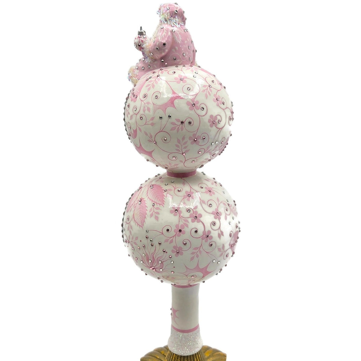 Patricia Breen Summit Finial Chinoiserie Pink Spring Christmas Tree Topper 31336