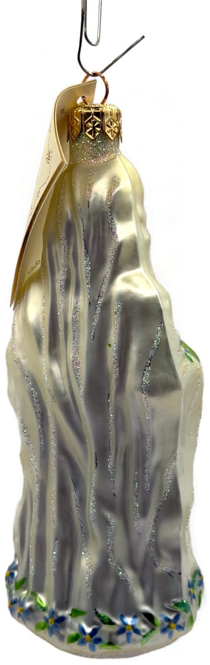 Patricia Breen Bountiful Madonna Flowers Pearl White Christmas Ornament 97063
