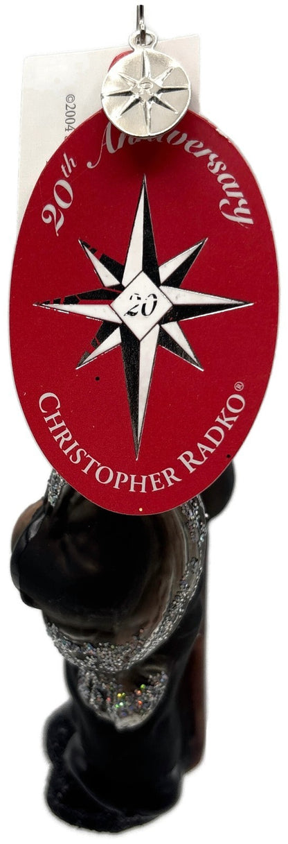 Christopher Radko Lucky Sweep 20th Anniversary Black Christmas Ornament 101207012