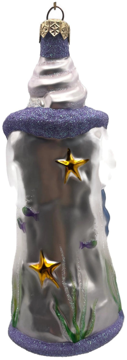 Patricia Breen Poseidon Santa Deep Sea Lavender Summer Nautical Ornament 99944