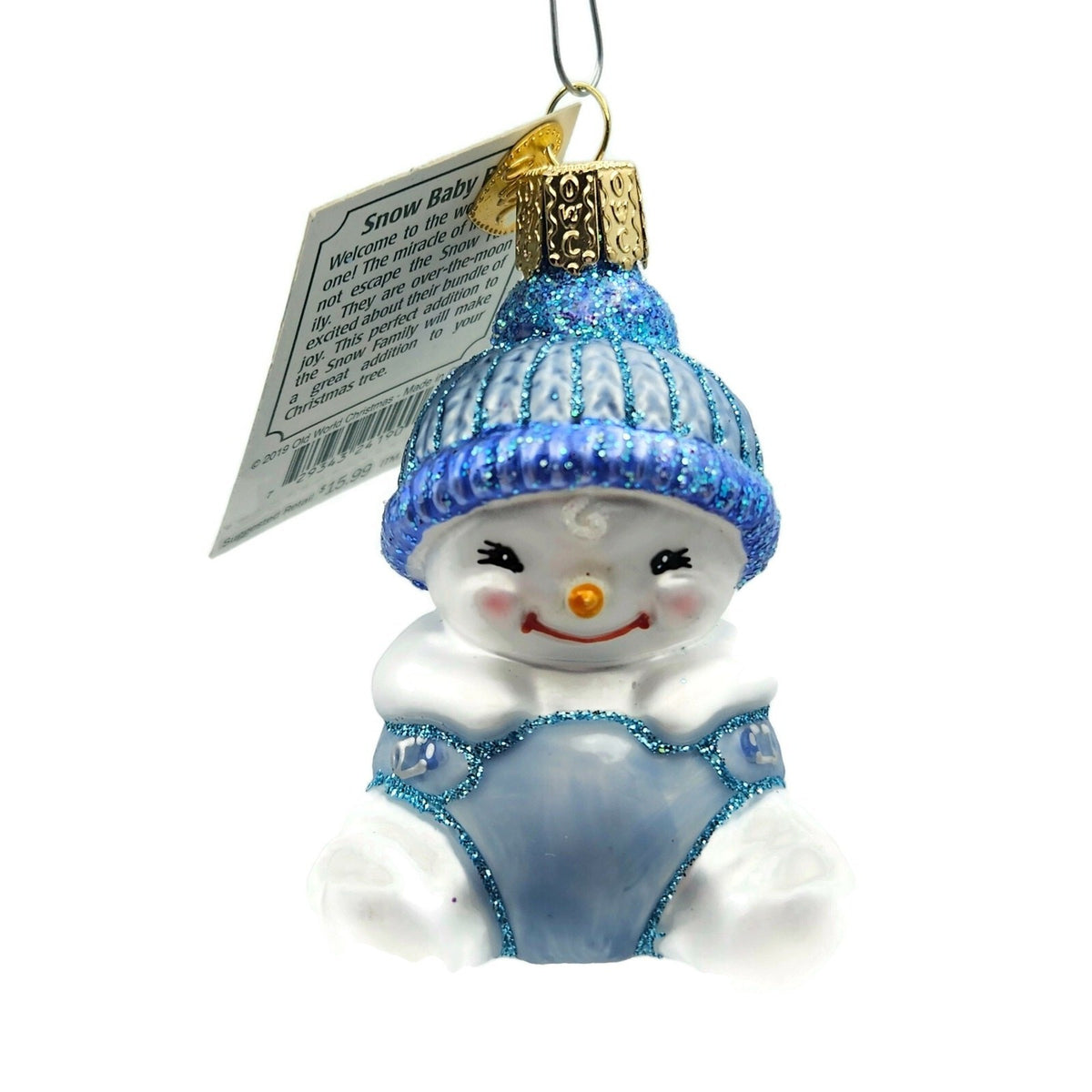 Old World Christmas Snow Baby Boy Blue First Holiday Tree Ornament OWC 241901