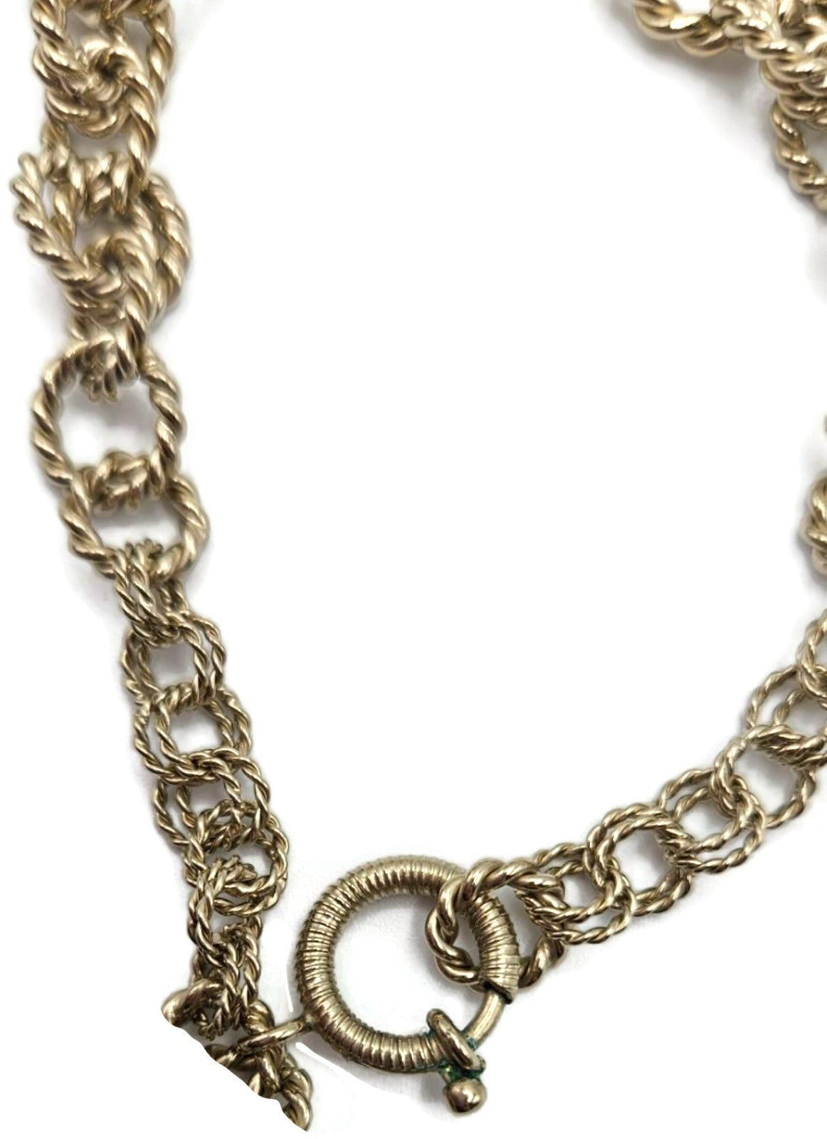 Chanel 13P A63103 No. 5 CC Medallion Charm Bracelet Light Gold Enamel 201318