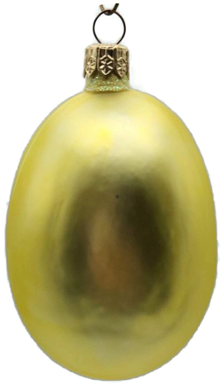 Patricia Breen Jelly Bean Santa Claus Yellow Matte Christmas Tree Ornament 99164
