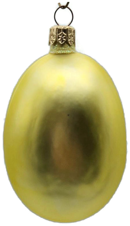 Patricia Breen Jelly Bean Santa Claus Yellow Matte Christmas Tree Ornament 99164