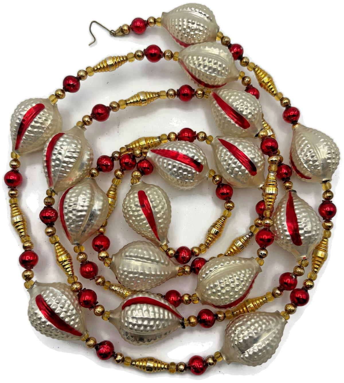 Christopher Radko Twelfth Night Beaded Silver Gold Christmas Garland 92 231 00