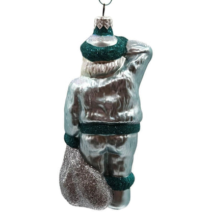 Patricia Breen A Santa for Thomas Turquoise Silver Bag Christmas Ornament 97418