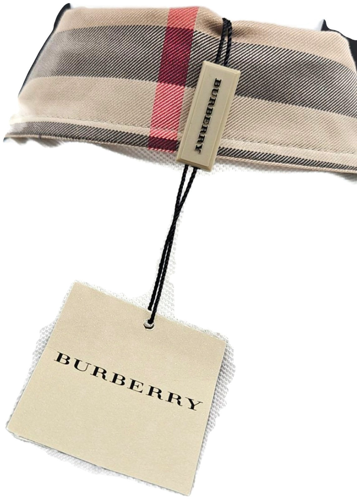 Burberry White Check Collar Short Sleeve Polo Shirt Women's Medium NWT8