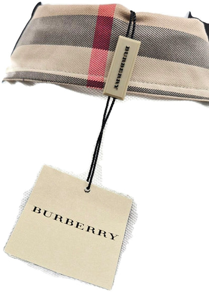 Burberry White Check Collar Short Sleeve Polo Shirt Women's Medium NWT8