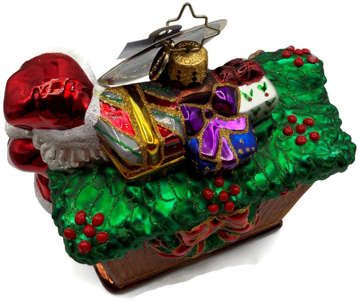 Christopher Radko Joyful Visit Santa Claus Fireplace Christmas Ornament 101729711